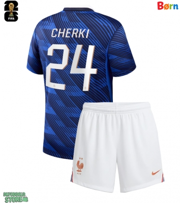 Frankrig Rayan Cherki #24 Replika Babytøj Hjemmebanesæt Børn VM 2026 Kortærmet (+ Korte bukser)